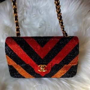 Authentic Vintage Chanel Swarovski Crystal Bag